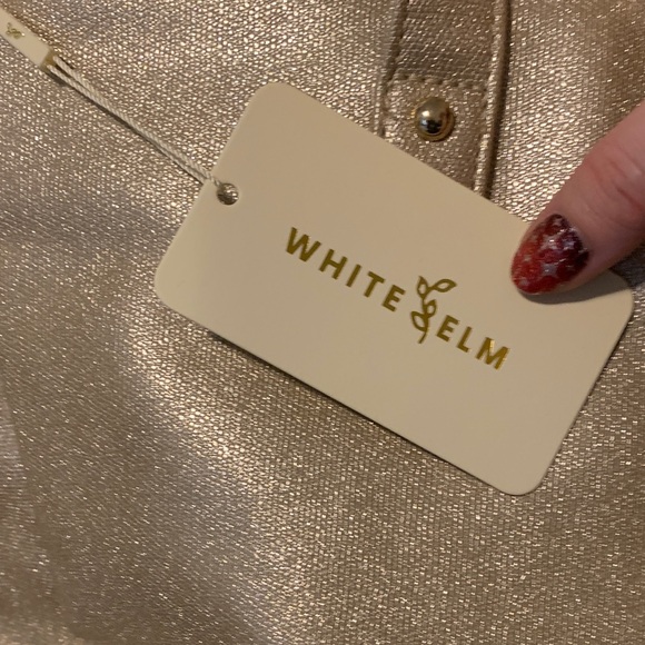 Gold Sparkle White Elm Aquila Bag w/long strap& dust cover- NWT- sold out color! - Picture 9 of 11
